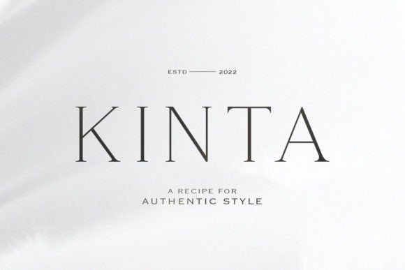 Kinta: A Refined Serif Font for Editorial Design