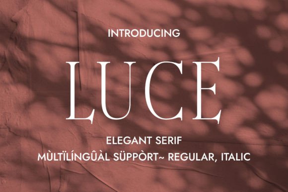 Luce: A Stylish Serif Font for Marketing