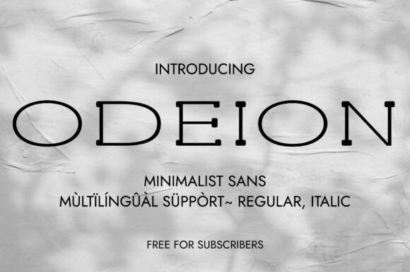 Odeion: A Luxurious Slab Serif Typeface for Web Design