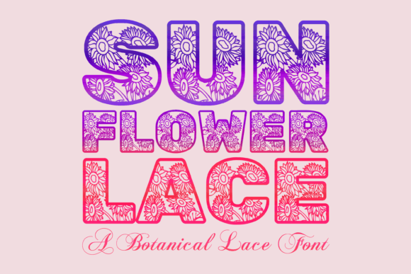 Sunflower Lace Font for Web Design